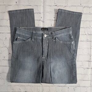 Lee Slimming Fit Hickory Stripe Jeans Blue White Pinstripe Straight Leg 10M